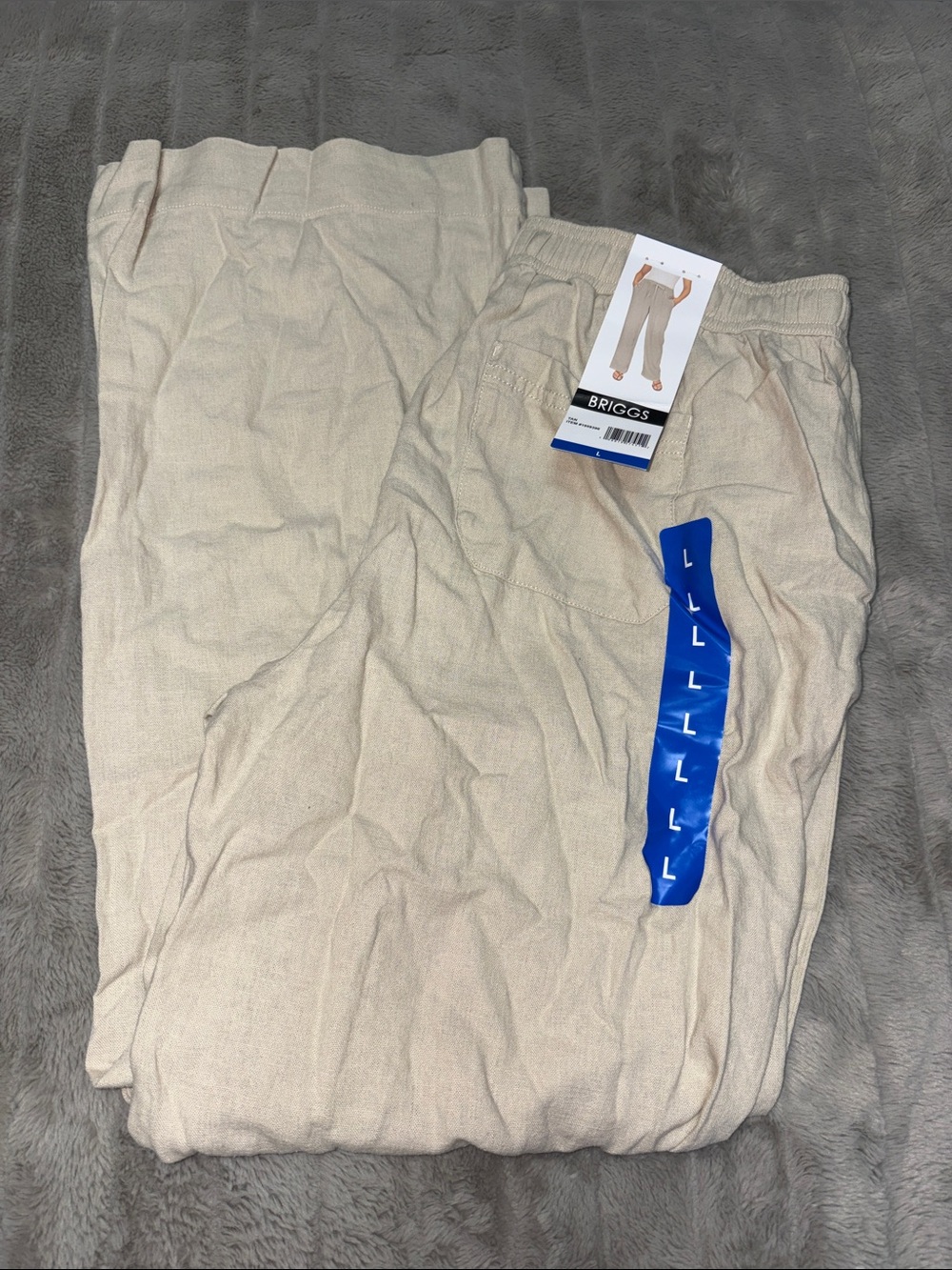 Briggs New York Women’s Linen Drawstring Pants— Tan